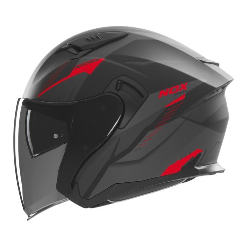 NOX N130 MYST černá matná/červená