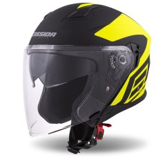Cassida Jet tech Corso (černá mat, fluo)