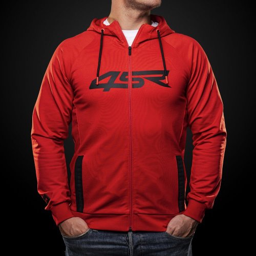 4SR Mikina Logo Zip Red - Velikost: L