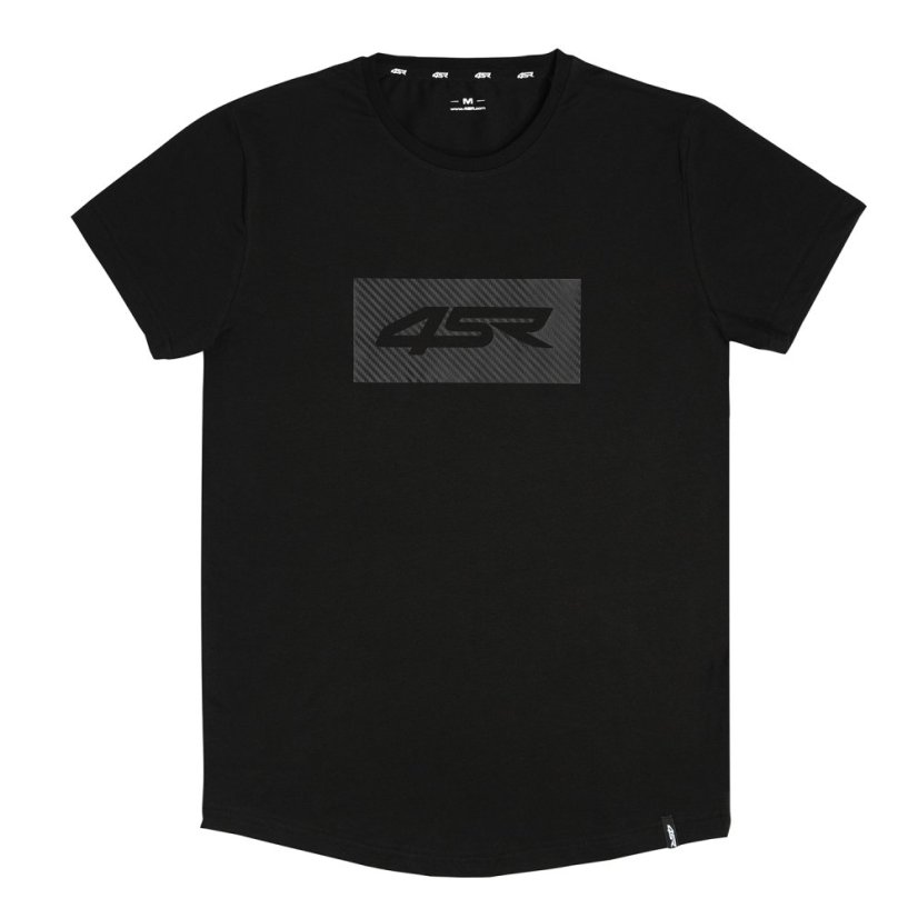 4SR Tričko Logo Carbon Black - Velikost: XL