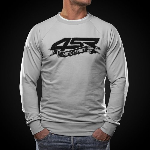 4SR Mikina Motorsport Flag grey - Velikost: M