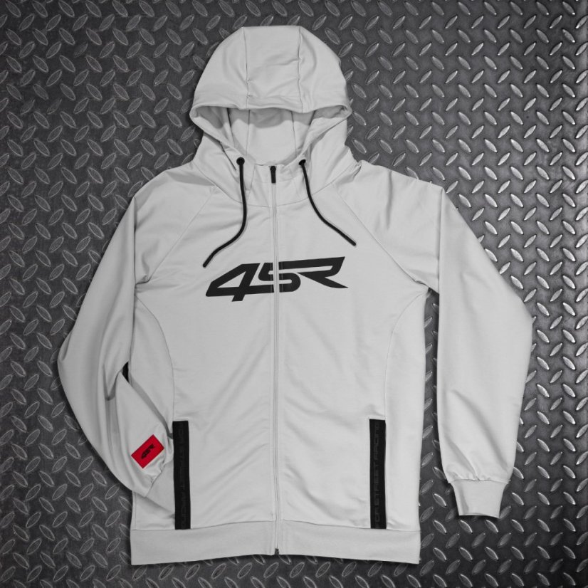 4SR Mikina Logo Zip Grey - Velikost: XXL