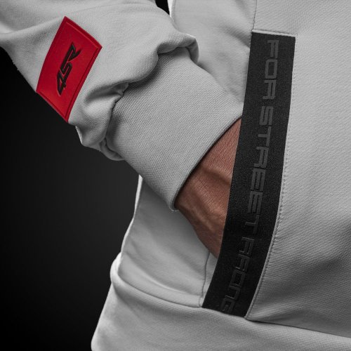 4SR Mikina Logo Zip Grey