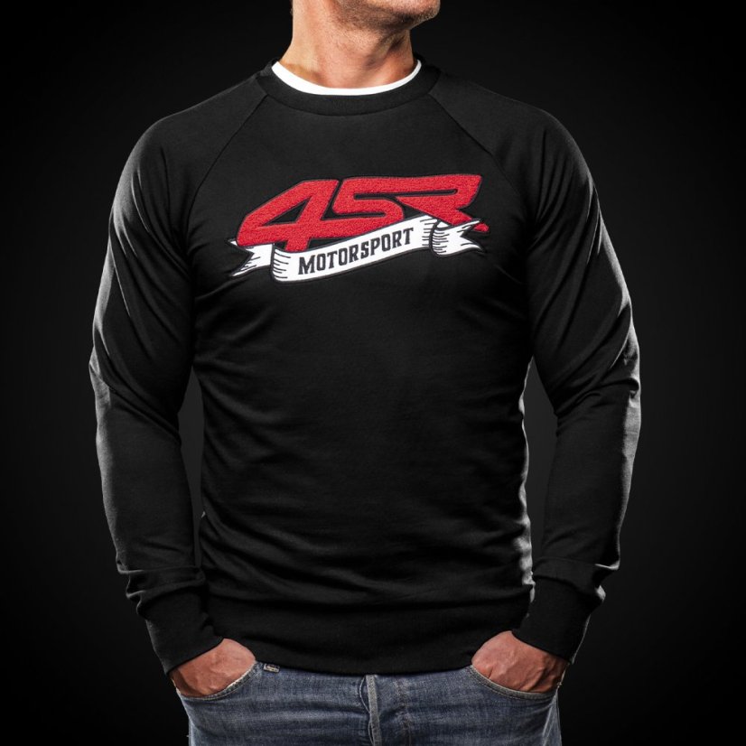 4SR Mikina Motorsport Flag Black - Velikost: L