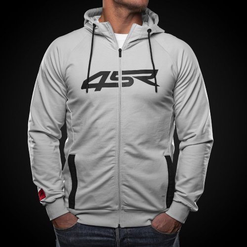4SR Mikina Logo Zip Grey