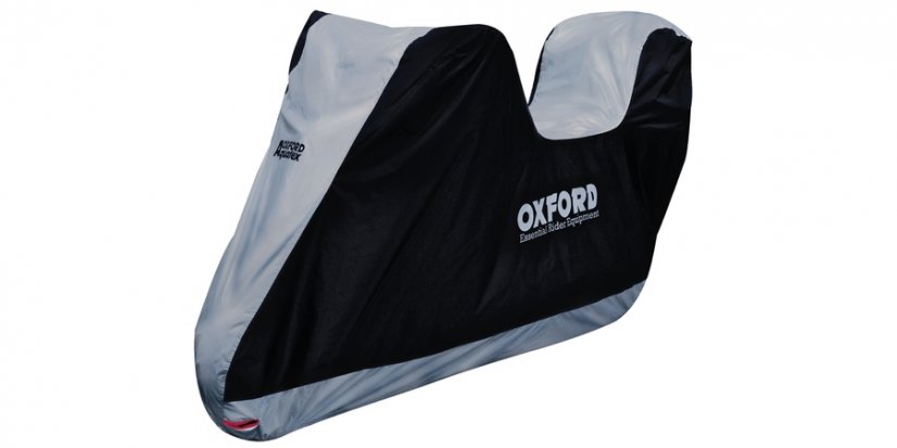 OXFORD plachta na motorku Aquatex s prostorem na kufr (černá/stříbrná) - Velikost: XL
