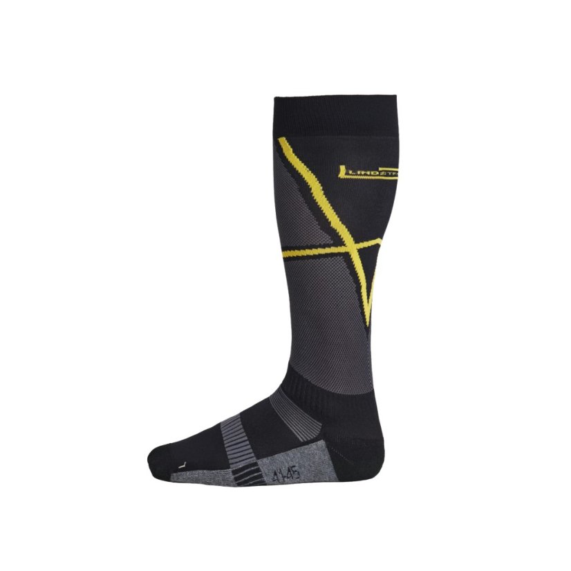 Lindstrands Cool Sock black/yellow - Velikost: 36-40