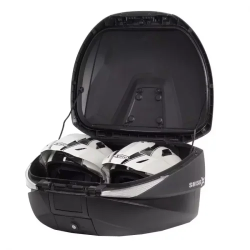 SET pro Peugeot XP400 - Zadní kufr Shad SH58X 58L + bílý kryt kufru + opěrka