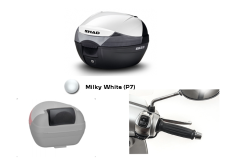 Kufr 33L - Milky White SH33 + opěrka + závaží