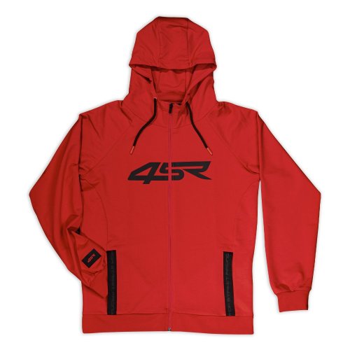 4SR Mikina Logo Zip Red - Velikost: L