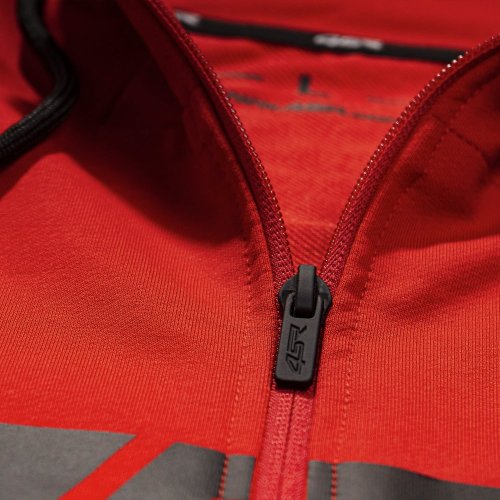 4SR Mikina Logo Zip Red - Velikost: L