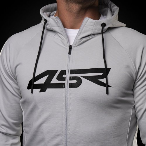 4SR Mikina Logo Zip Grey