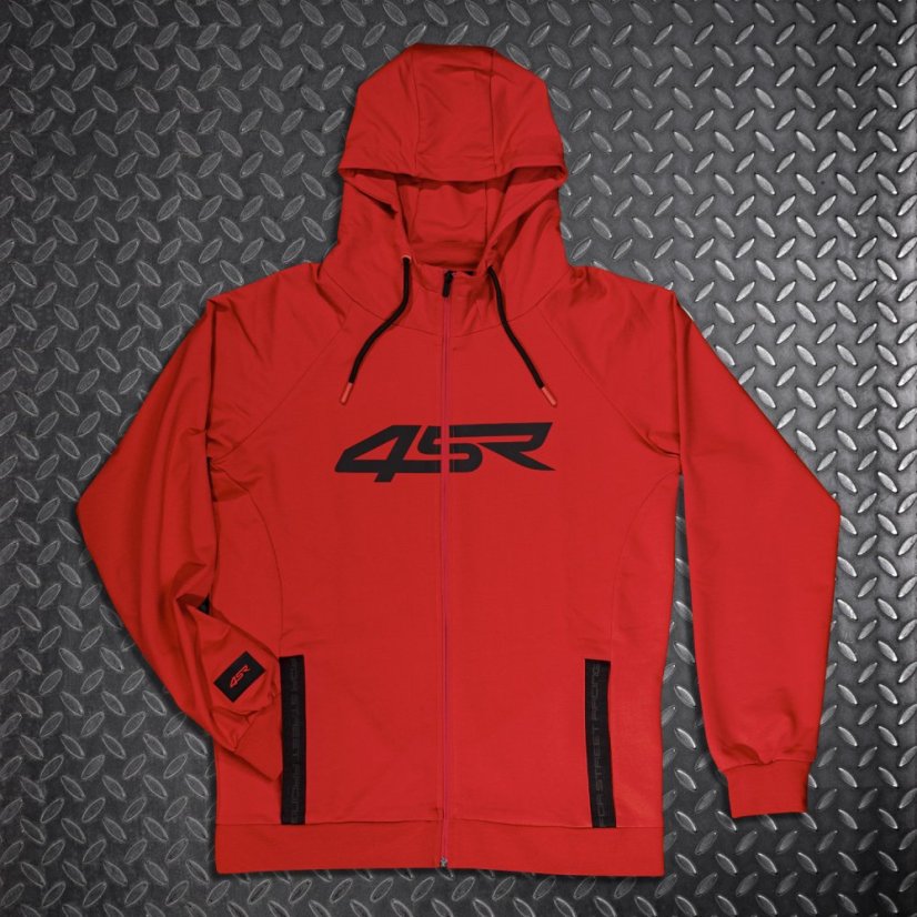 4SR Mikina Logo Zip Red