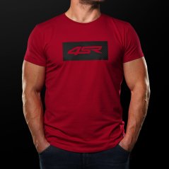 4SR Tričko Logo Carbon Red