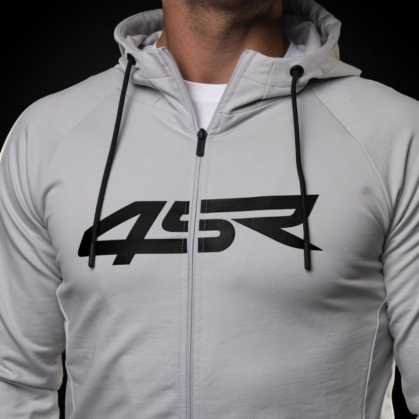 4SR Mikina Logo Zip Grey - Velikost: XXL